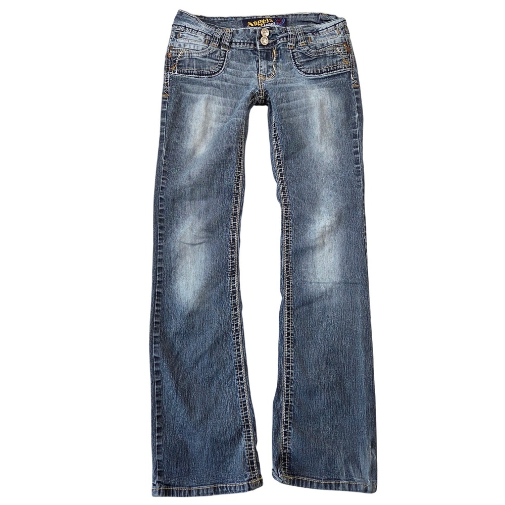 Angels Jeans Womens Size 7 Regular Bootcut Low Rise Medium Wash Y2K Denim 29x31